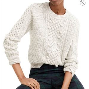 J. Crew wool popcorn cable sweater - Small